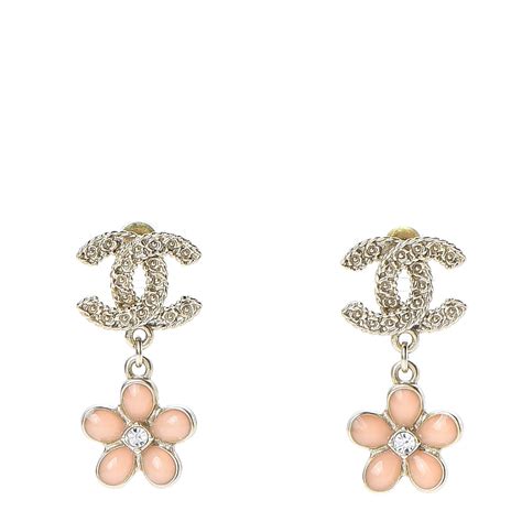 chanel drop 5 flower earrings|drop chanel earrings fashion.